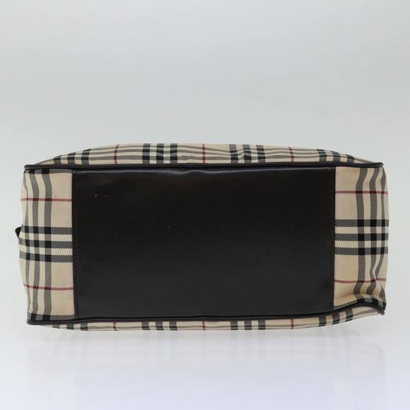 BURBERRY Nova Check Hand Bag Nylon Beige Auth mr097 - Picture 5 of 16